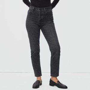 Everlane 90s Cheeky Jean Cropped High Rise Washed Black